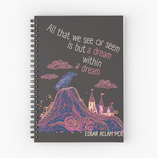 Item preview, Edgar Allan Poe Dream Quote & Castle designed and sold by Reverie & Roses.