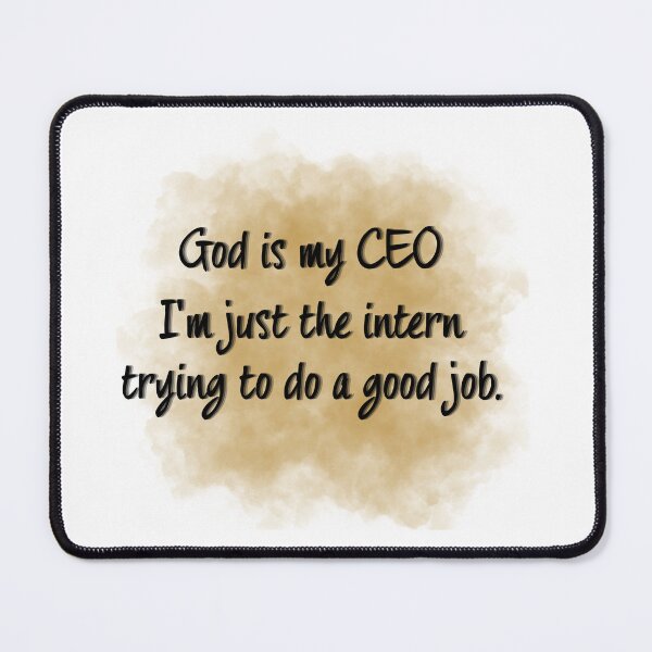 Item preview, God Is My CEO Minimalist Corporate Christian Humour designed and sold by NinaVerse.
