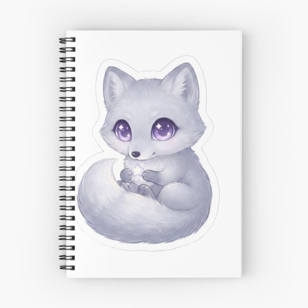 Item preview, Sparkly Silver Fox Kawaii Sticker designed and sold by M.Store.