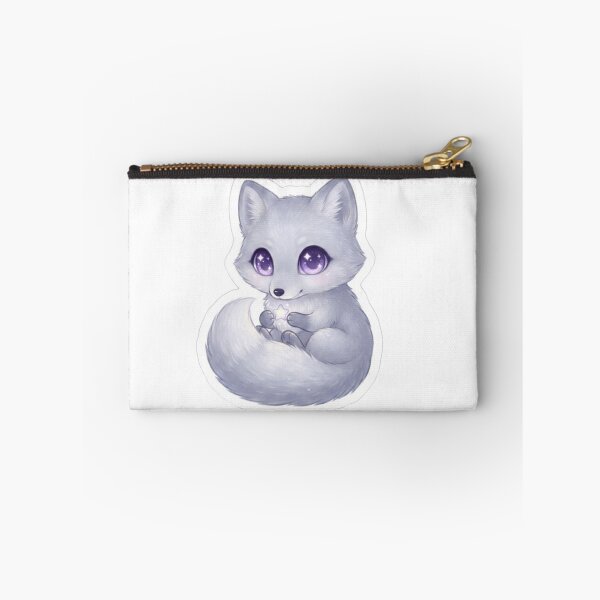 Item preview, Sparkly Silver Fox Kawaii Sticker designed and sold by M.Store.