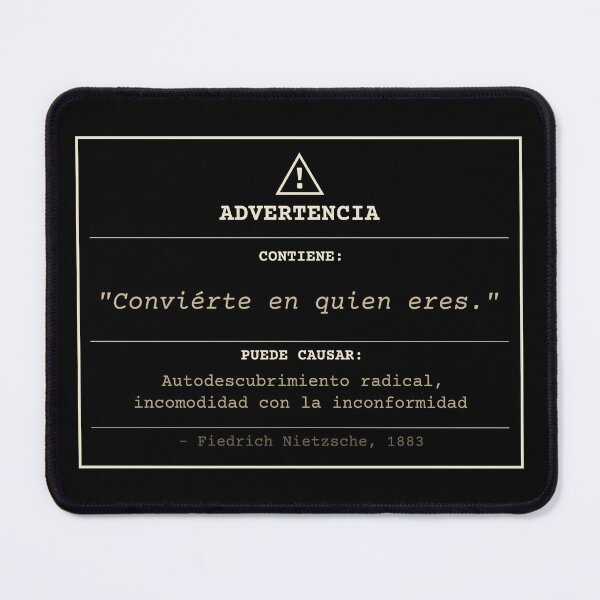 Item preview, Become who you are Nietzsche warning clear Spanish designed and sold by Will-to-Power.