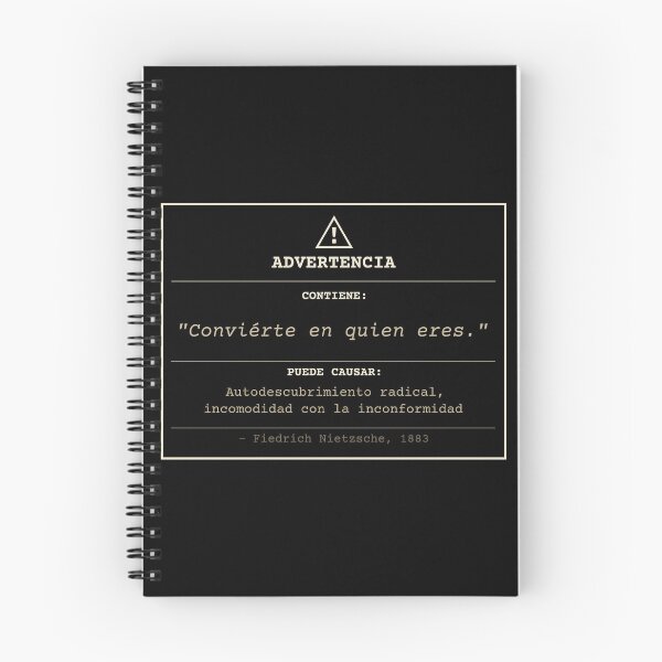 Item preview, Become who you are Nietzsche warning clear Spanish designed and sold by Will-to-Power.