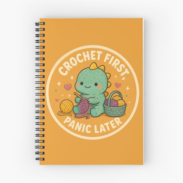 Item preview, Crochet First, Panic Later – Cute Crochet Dinosaur designed and sold by Lavoretty.
