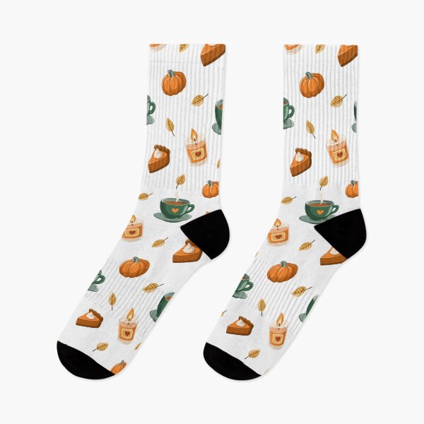 Item preview, Cozy Autumn Tea and Pie Pattern designed and sold by EvLip-Artist.