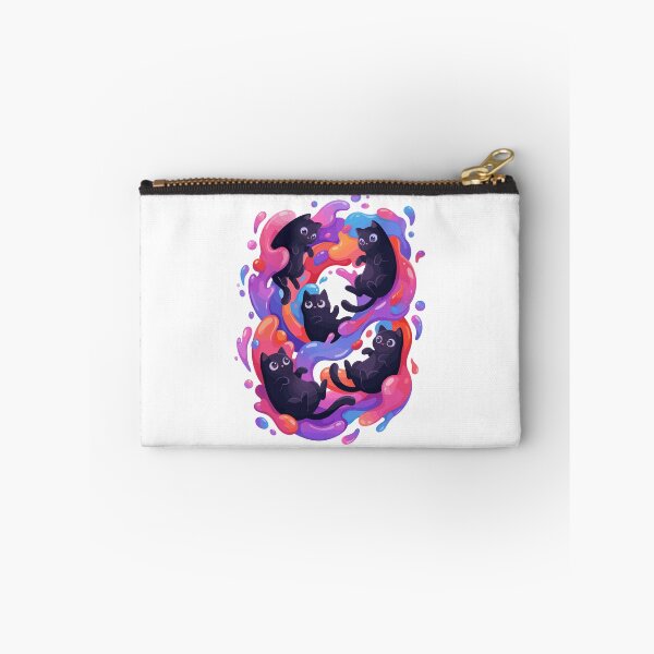 Item preview, Vibrant Slime Black Cats - Colorful Paint Splash Art designed and sold by Kawaii-n-Spice.