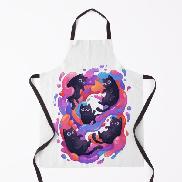Item preview, Vibrant Slime Black Cats - Colorful Paint Splash Art designed and sold by Kawaii-n-Spice.
