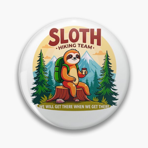 Item preview, Sloth Hiking Team – Funny Sloth in the Mountains with Coffee designed and sold by GabeMountainArt.