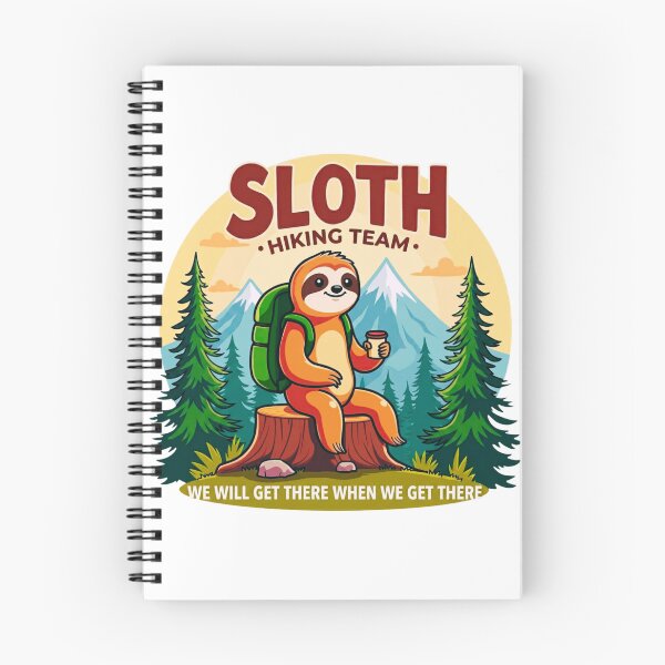 Item preview, Sloth Hiking Team – Funny Sloth in the Mountains with Coffee designed and sold by GabeMountainArt.