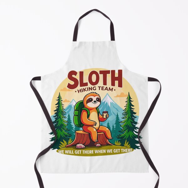 Item preview, Sloth Hiking Team – Funny Sloth in the Mountains with Coffee designed and sold by GabeMountainArt.