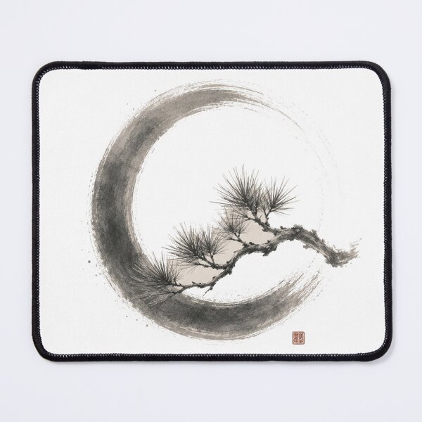 Item preview, Pine Shadow Circle – Japanese Zen Pine Enso Design designed and sold by OblivionRise.