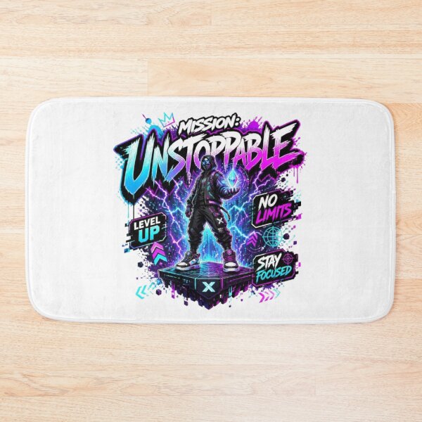 Item preview, Mission Unstoppable | Gamer Motivation Graphic Sticker & Apparel designed and sold by Stylestickers55.