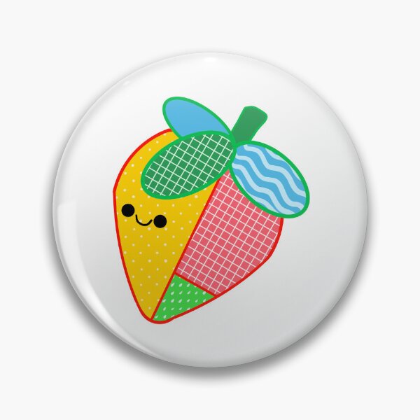 Item preview, Colourful Patchwork Strawberry - Face designed and sold by cherrynat1.