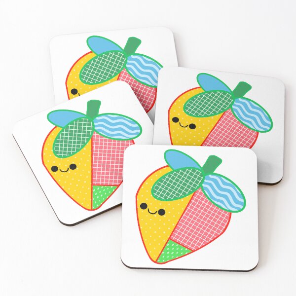 Item preview, Colourful Patchwork Strawberry - Face designed and sold by cherrynat1.