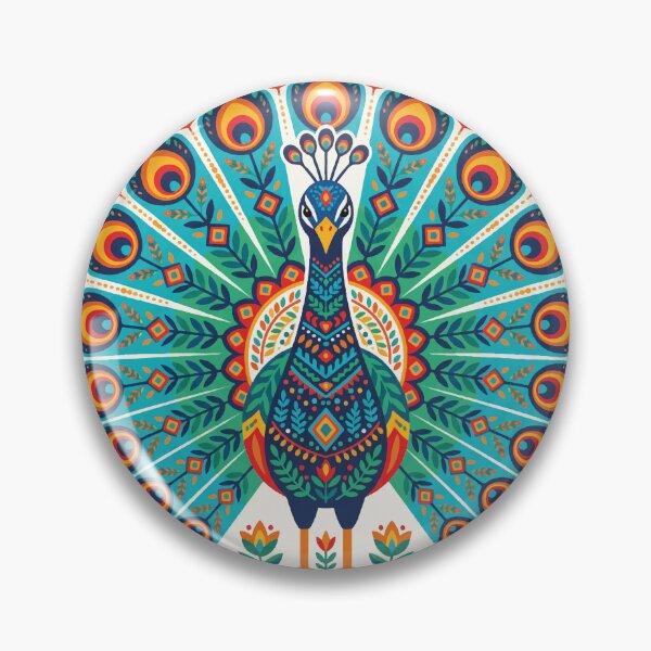 Item preview, Nordic Folk Art Peacock designed and sold by aswan2000.