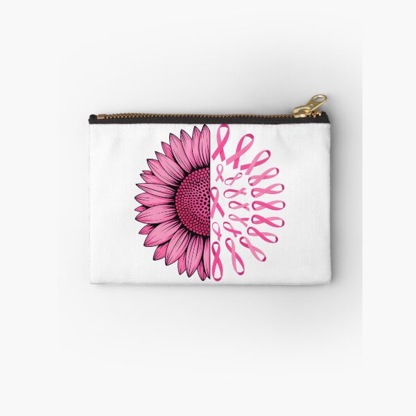 Item preview, Pink Sunflower Awareness Ribbon Half Floral Art designed and sold by DariaOltes.