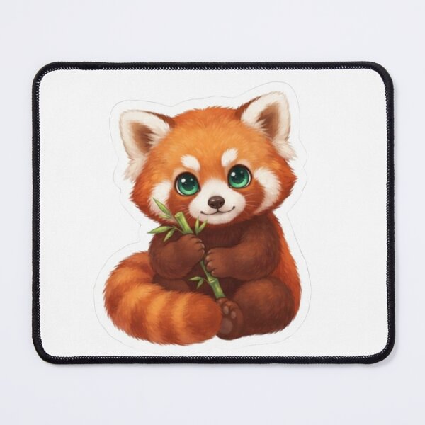 Item preview, Cute Red Panda Bamboo Sticker designed and sold by M.Store.