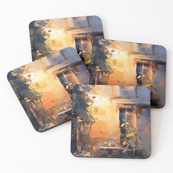 Item preview, Impressionist Sunlit Courtyard in Warm Light designed and sold by AniDragonfly.
