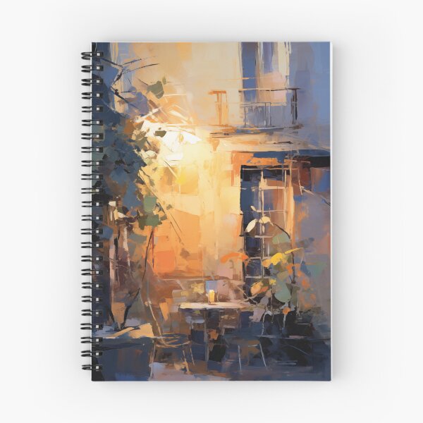 Item preview, Impressionist Sunlit Courtyard in Warm Light designed and sold by AniDragonfly.