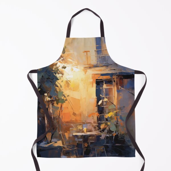 Item preview, Impressionist Sunlit Courtyard in Warm Light designed and sold by AniDragonfly.