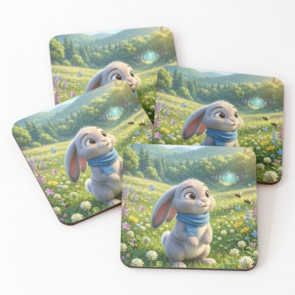 Item preview, Cute Bunny Adventure | Kawaii Rabbit Illustration | Whimsical Animal Art for Hoodies, Stickers, Bags & Gifts designed and sold by ViniSArunStudio.