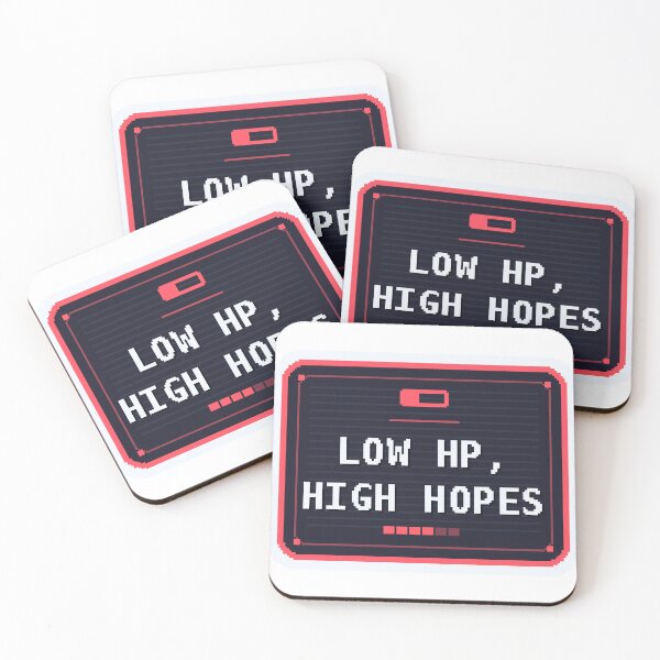 Item preview, Low HP High Hopes — Funny Gamer Health Bar Sticker designed and sold by One More Run.