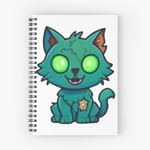 Item preview, Cute Zombie Cat Glowing Eyes Chibi Undead Kitten designed and sold by EHdesignShop.