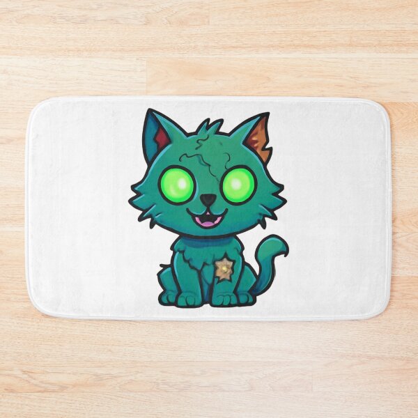 Item preview, Cute Zombie Cat Glowing Eyes Chibi Undead Kitten designed and sold by EHdesignShop.