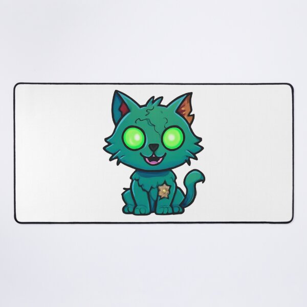 Item preview, Cute Zombie Cat Glowing Eyes Chibi Undead Kitten designed and sold by EHdesignShop.