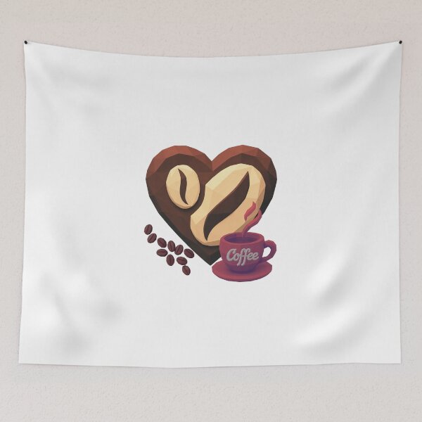 Item preview, Coffee Heart with Beans and Vintage Cup designed and sold by ArtMochis.