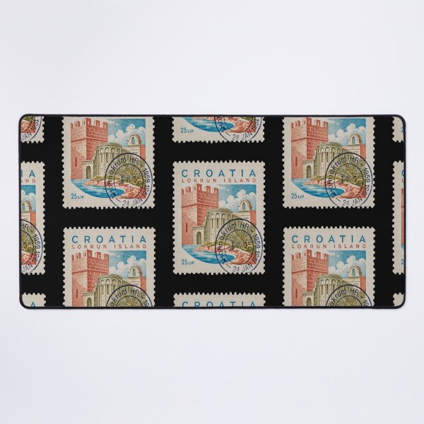 Item preview, Lokrum Island Croatia Adriatic Postage Stamp Sticker designed and sold by stickercuffs.
