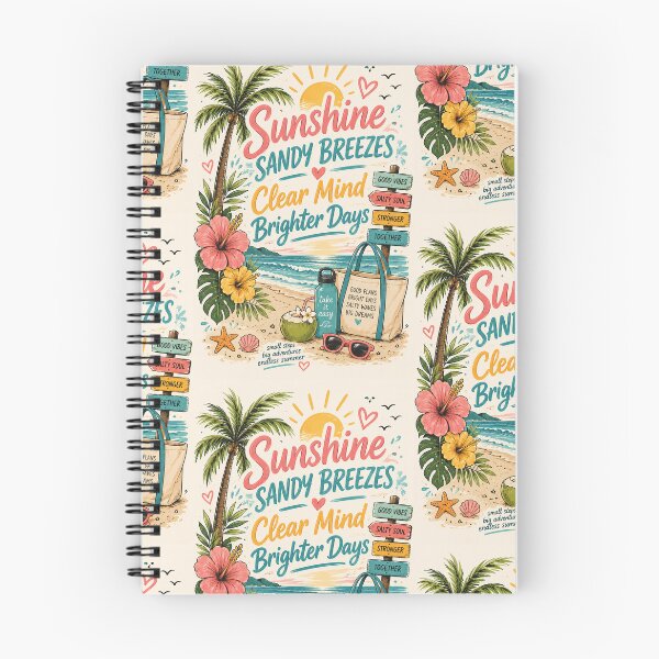 Item preview, Sunshine & Sandy Breezes | Colorful Summer Beach Typography Design designed and sold by Genesis-Ink.