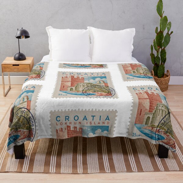 Item preview, Lokrum Island Croatia Adriatic Postage Stamp Sticker designed and sold by stickercuffs.