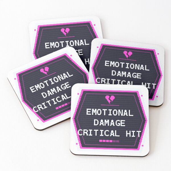 Item preview, Emotional Damage Critical Hit — Funny Gamer Meme Sticker designed and sold by One More Run.