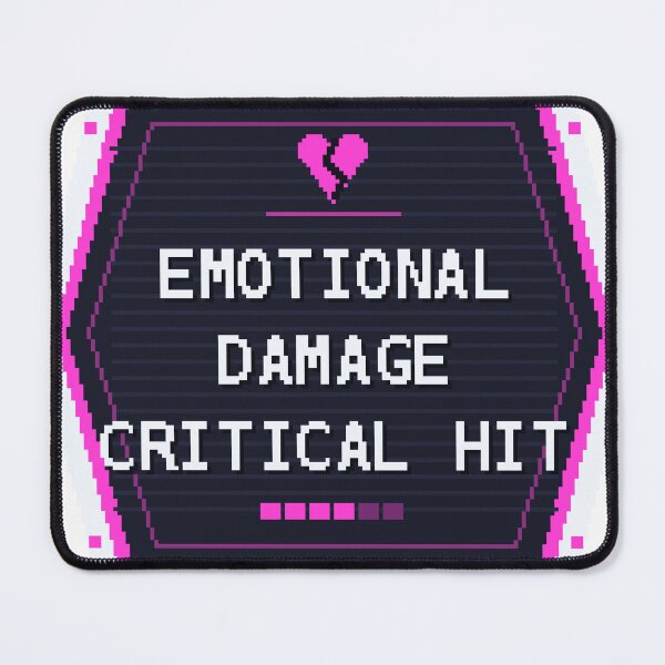 Item preview, Emotional Damage Critical Hit — Funny Gamer Meme Sticker designed and sold by One More Run.