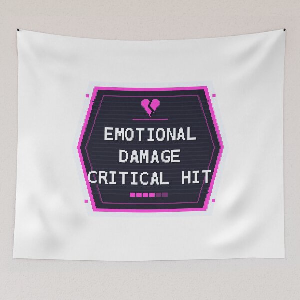 Item preview, Emotional Damage Critical Hit — Funny Gamer Meme Sticker designed and sold by One More Run.