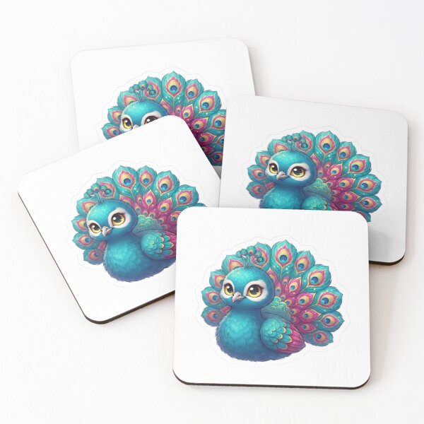 Item preview, Colorful Baby Peacock Kawaii Sticker designed and sold by M.Store.