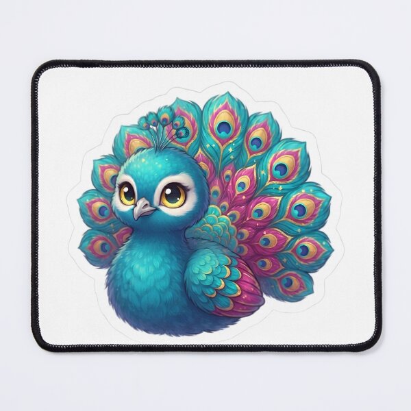Item preview, Colorful Baby Peacock Kawaii Sticker designed and sold by M.Store.