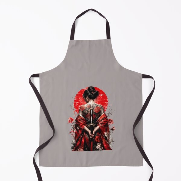Item preview, Tattooed Geisha Warrior in a Red Kimono - Japanese Sun designed and sold by Natalia-Vlad.