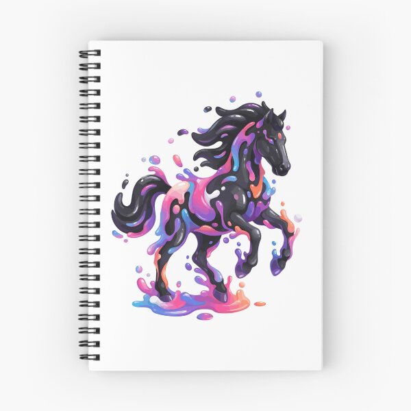 Item preview, Vibrant Paint Splash Black Horse - Colorful Slime Art designed and sold by Kawaii-n-Spice.