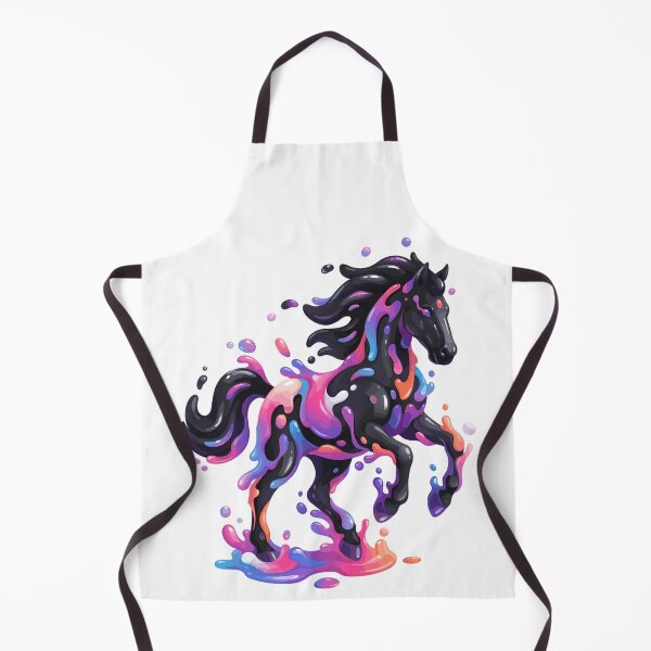 Item preview, Vibrant Paint Splash Black Horse - Colorful Slime Art designed and sold by Kawaii-n-Spice.