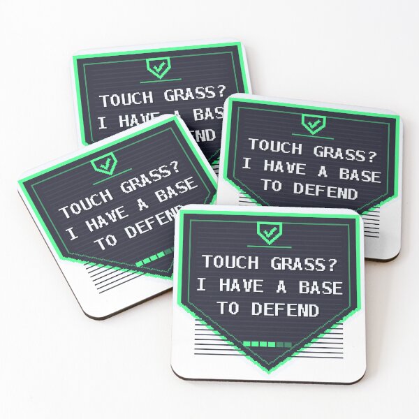 Item preview, Touch Grass? I Have a Base to Defend — Funny Gamer Sticker designed and sold by One More Run.