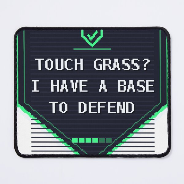 Item preview, Touch Grass? I Have a Base to Defend — Funny Gamer Sticker designed and sold by One More Run.