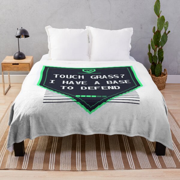 Item preview, Touch Grass? I Have a Base to Defend — Funny Gamer Sticker designed and sold by One More Run.
