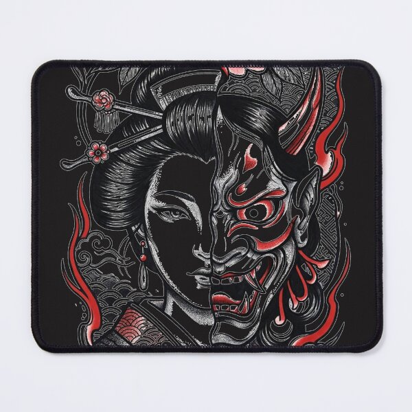 Item preview, "Geisha Hannya Mask Split Face Japanese Tattoo Art" designed and sold by Neo Tokio.
