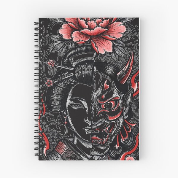 Item preview, "Geisha Hannya Mask Split Face Japanese Tattoo Art" designed and sold by Neo Tokio.