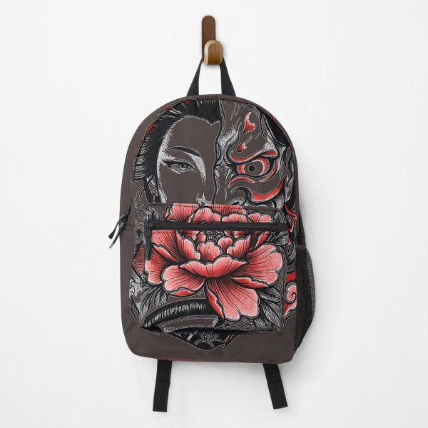 Item preview, "Geisha Hannya Mask Split Face Japanese Tattoo Art" designed and sold by Neo Tokio.