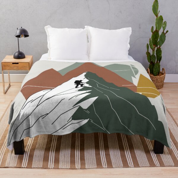 Item preview, Climb The Mountain - Minimalist Geometric Hiking Art designed and sold by NeuralAuraArts.