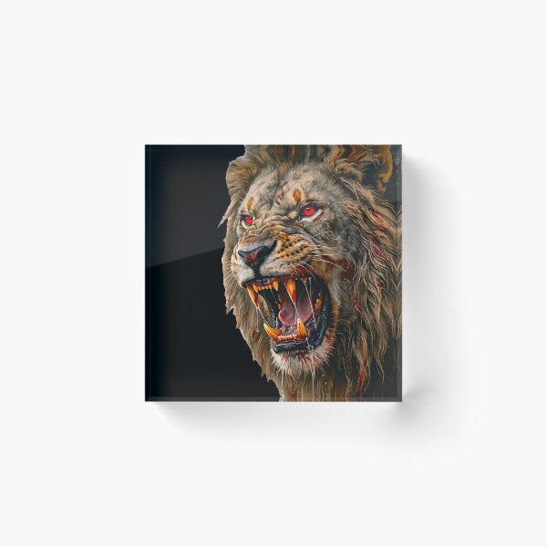 Item preview, Angry Red-Eyed Lion King – The Ultimate Beast Mode. designed and sold by STIC-ART.