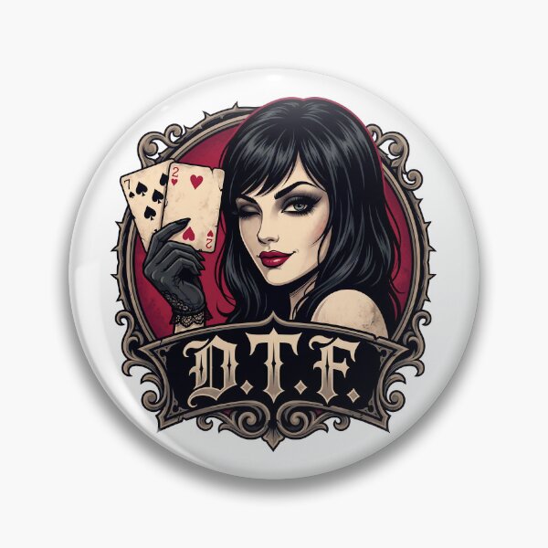Item preview, Gothic Queen Playing Texas Hold Em Femme Fatale DTF designed and sold by ThreadRiotTees.