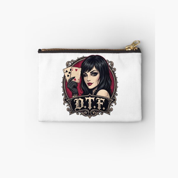 Item preview, Gothic Queen Playing Texas Hold Em Femme Fatale DTF designed and sold by ThreadRiotTees.